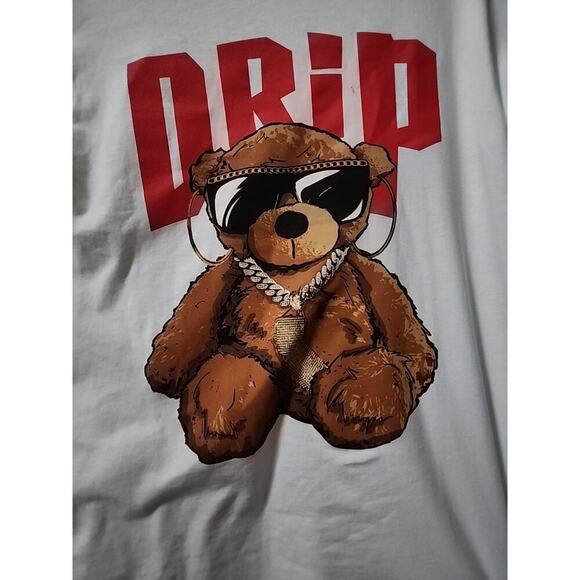 Fashion Nova Teddy Drip Men's Short Sleeve Graphic Print Small New A131 Excellen - Picture 1 of 5